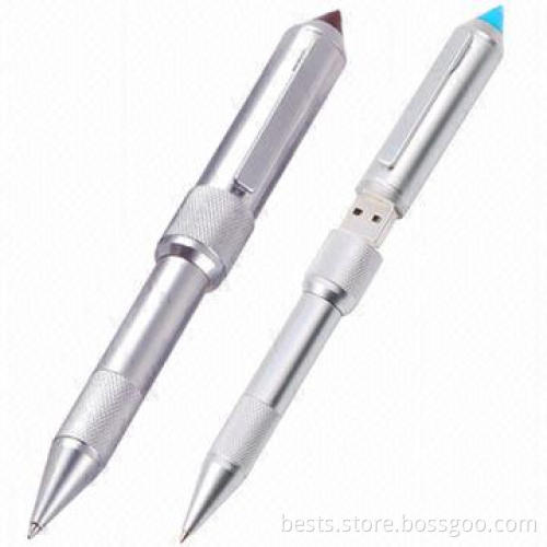 Promotional Pen USB Flash Drives, with Copper Casing, Customized Logos and Packing Ways are Accepted